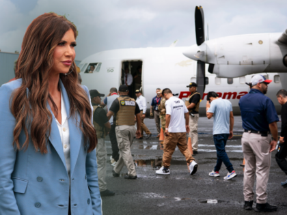 Photos: DHS Chief Kristi Noem Watches U.S.-Bound Illegal Aliens Get Deported from Panama